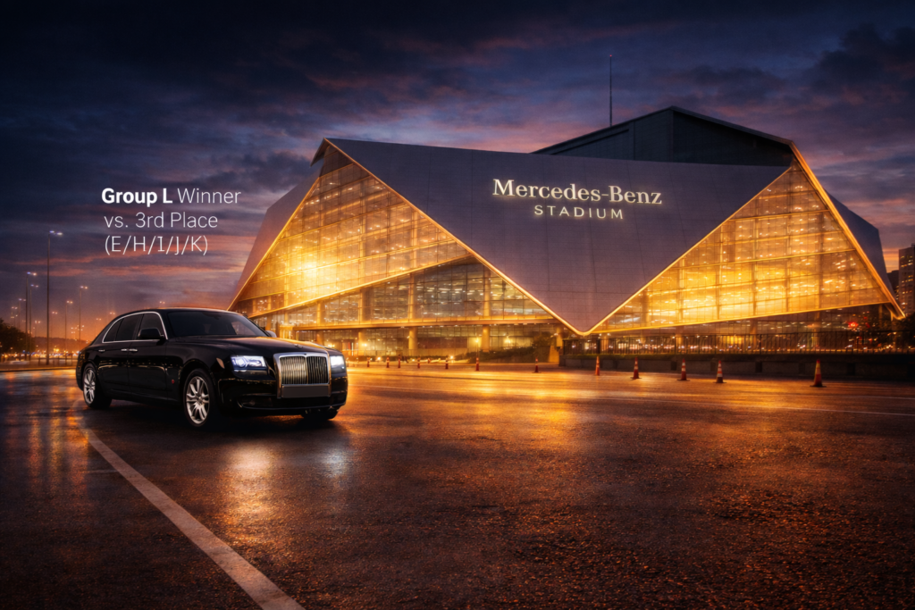 Limo service from airport to Mercedes Benz Stadium in Atlanta